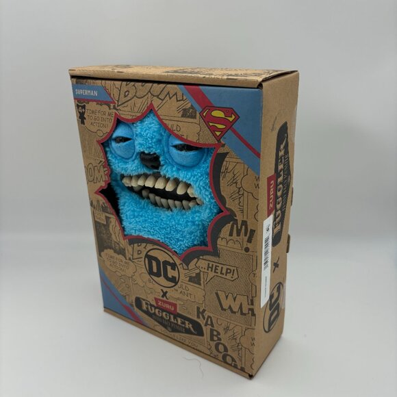 Fuggler x DC SUPERMAN Funny Ugly Monster 9" Plush Toy, Zuru Collectible NEW - Picture 1 of 2